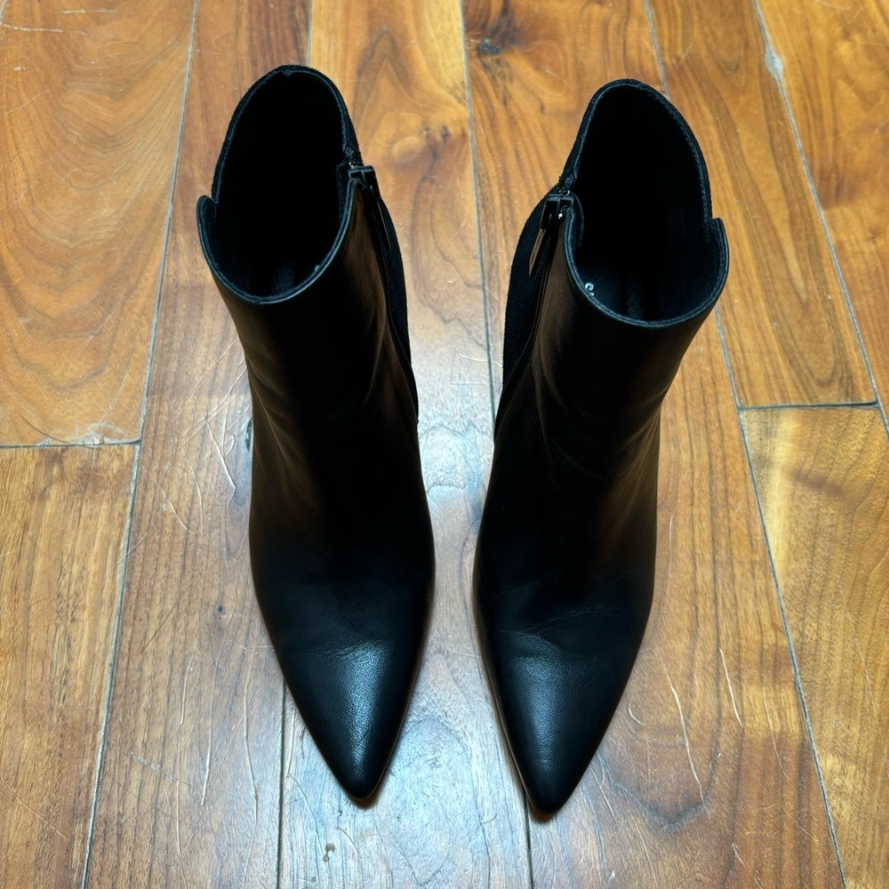 Saint + Sofia Tamara Heeled Ankle Boot in Black Leather 6 - Picture 9 of 13